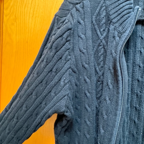 Black Zip Up Sweater - Picture 3 of 3